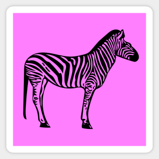 Pink Zebra Print Sticker